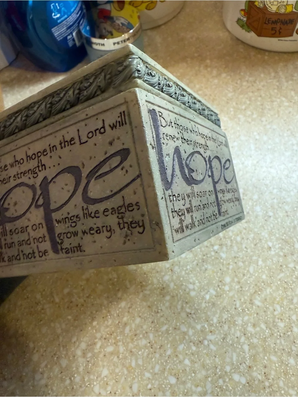 Inspirational Religious 'Hope' 2004 Demdaco by Faith Bill Stross BoxBeige/Gray